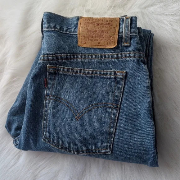 Rare Vintage Levis 512 Medium Wash High Waisted Jeans Waist 33" - Picture 11 of 14